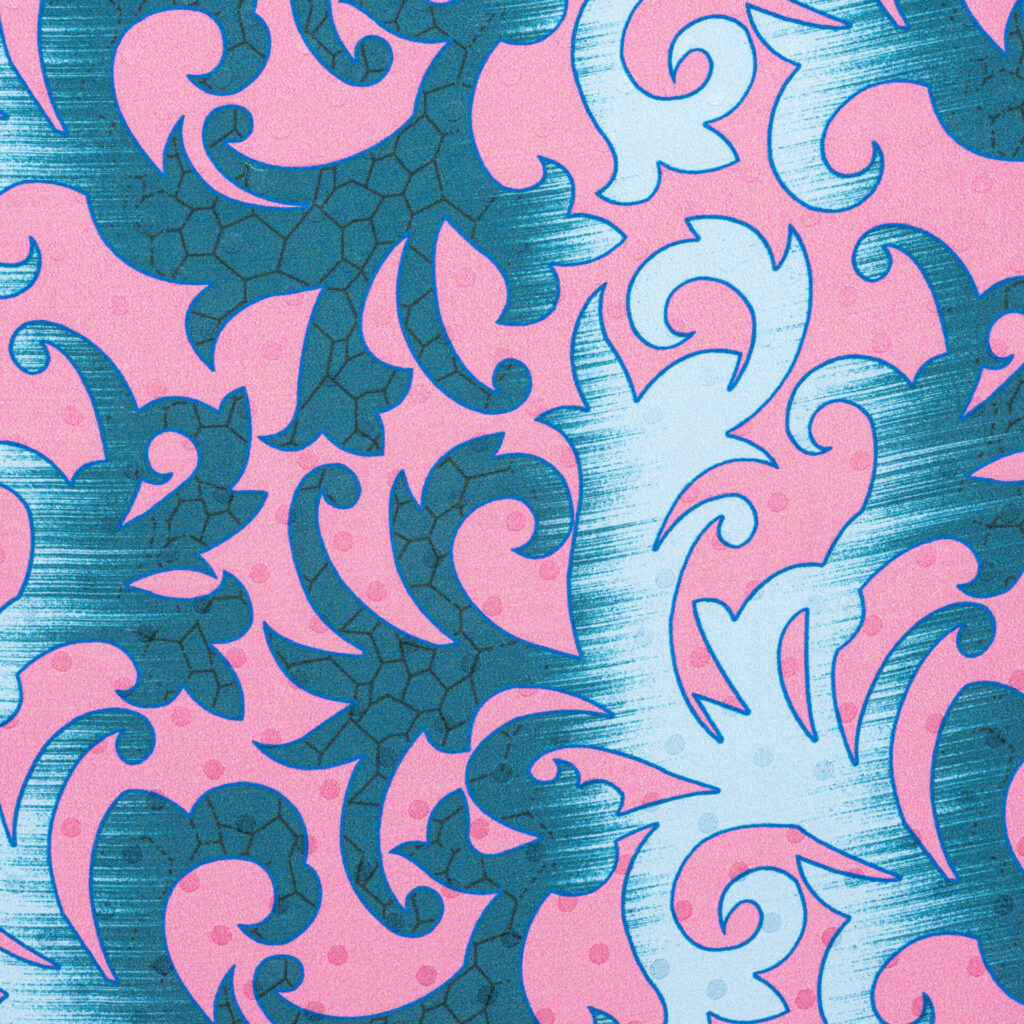 SATIN IRIS PINK BLUE