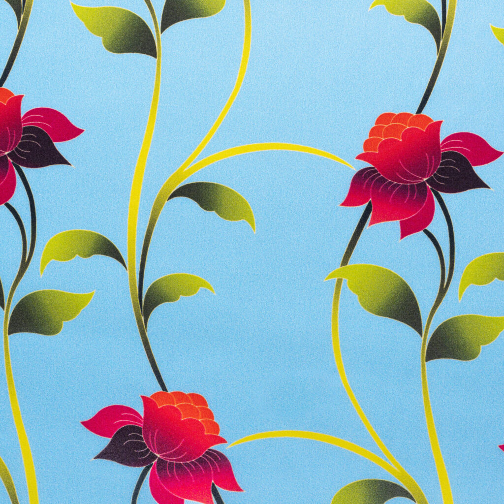 SATIN TRISHA RED BLUE