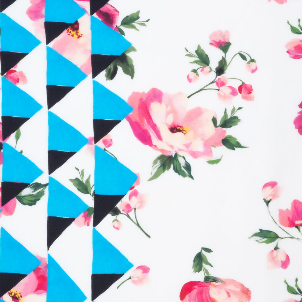 SATIN ROSE BUNTING BLUE FAR