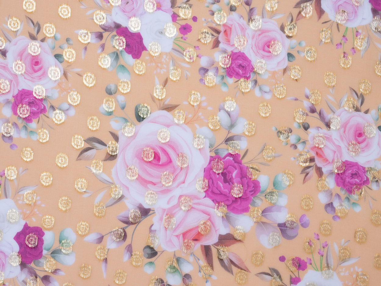 ROSEY POSEY ORANGE PINK LUREX