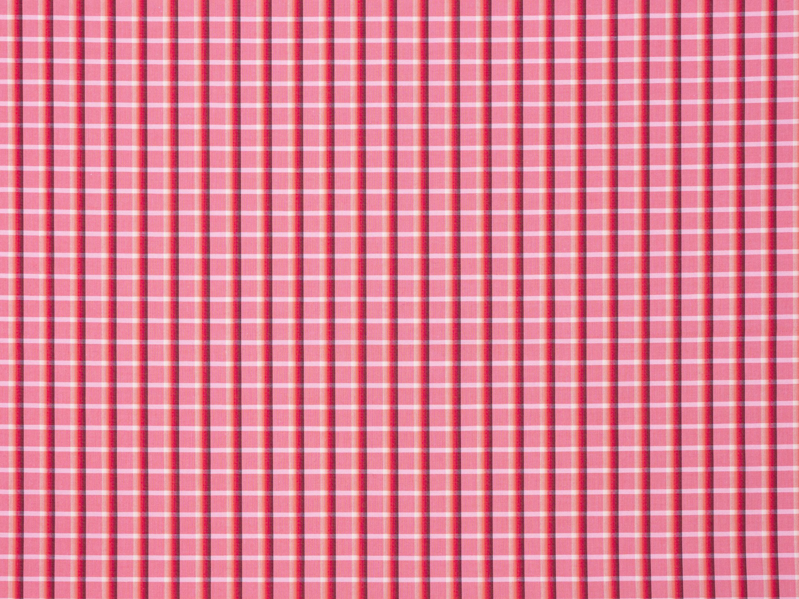 Plaid Red Pink Cotton - Shaukat Fabrics